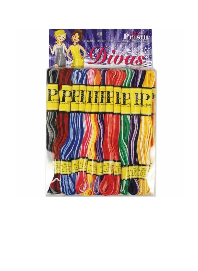 DMC DMC Prism 6-Strand Floss Pack 8.7yd 36/Pkg Divas  - Image 1