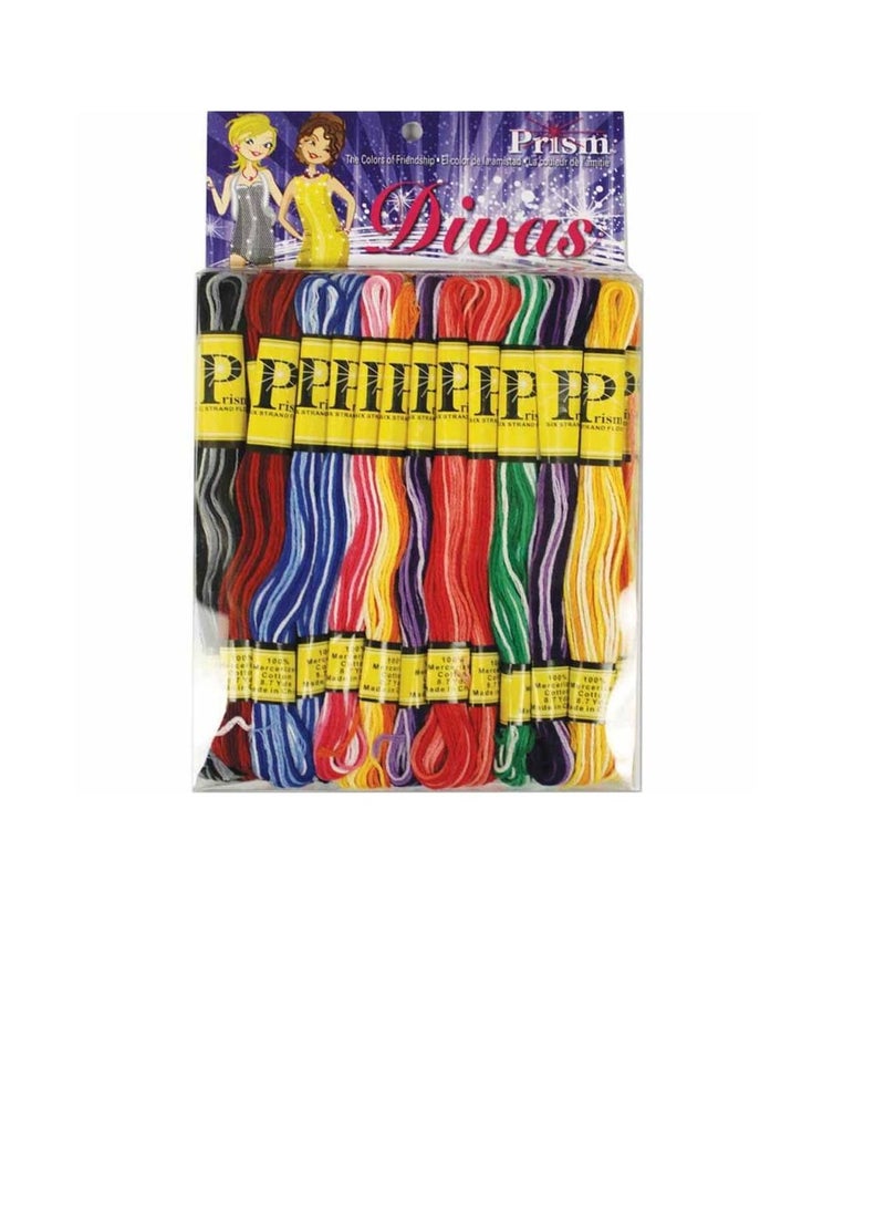 DMC DMC Prism 6-Strand Floss Pack 8.7yd 36/Pkg Divas  - Image 3