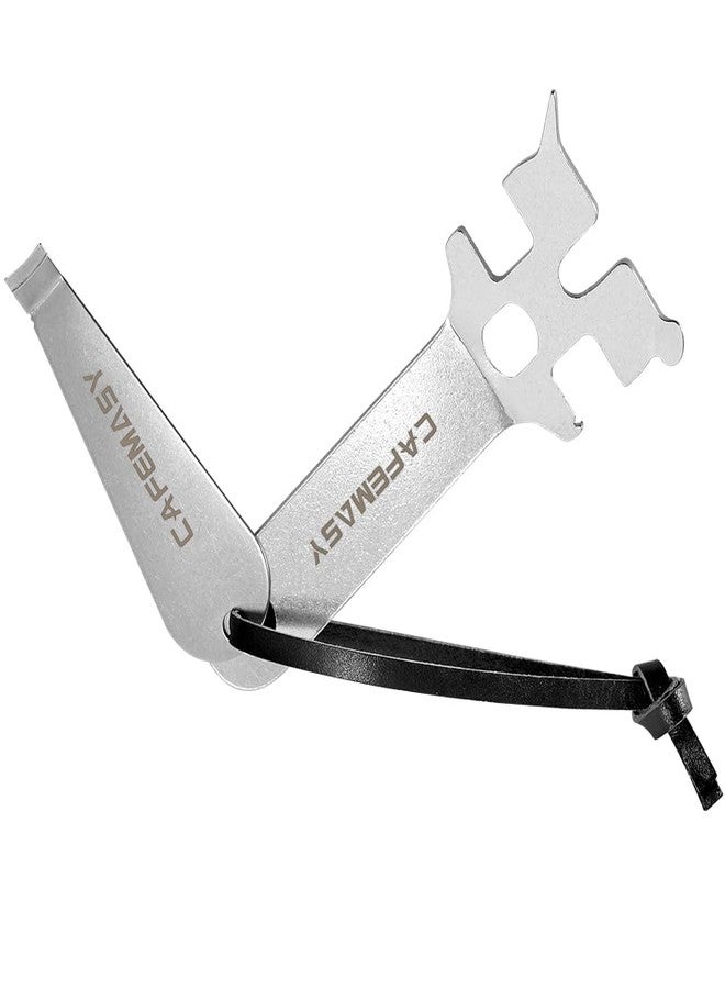 CAFEMASY Espresso Portafilter Basket Removal Tool - CAFEMASY Coffee Machine Accessories Stainless Steel Multifunction Portafilter Basket Remover Wrench Barista Tools - Image 1