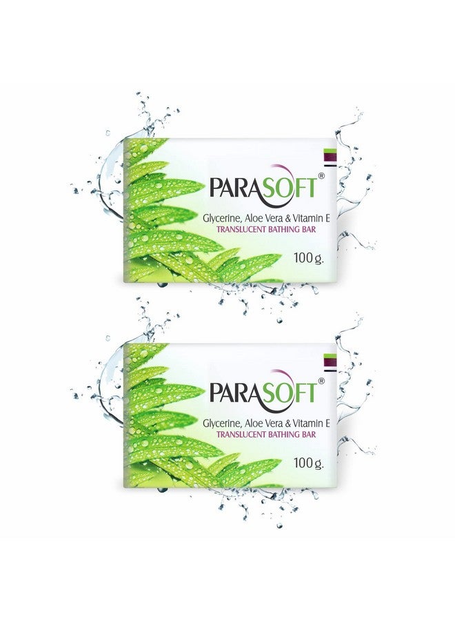 Parasoft Moisturising Cleansing Body Soap For Dry Skin, Goodness of Aloe Vera, Glycerine & Vitamin E |Nourishing Daily Bathing Bar For Purification-100 gm (Pack of 2) - Image 1