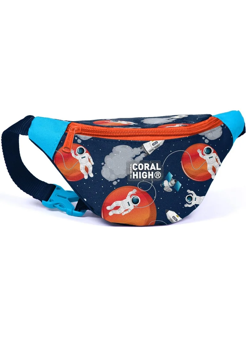 CORAL HIGH Kids Navy Blue Astronaut Patterned Waist Bag 11536