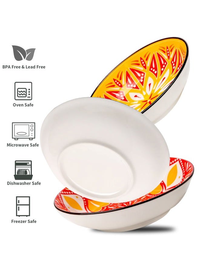 Howise 5 Ceramic Cat Bowls with Silicone Cat Mat, 5.5 inch Wide Shallow Cat Food Bowl for Relief Whisker Fatigue - Image 5