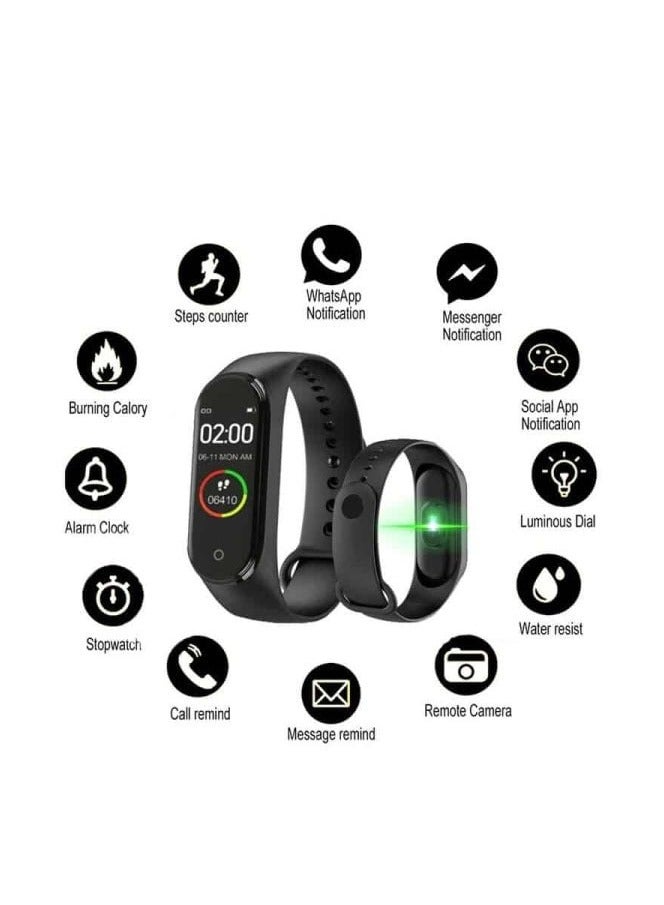 Smart Band Intelligent Wristband Fitness Watch Black  - Image 2