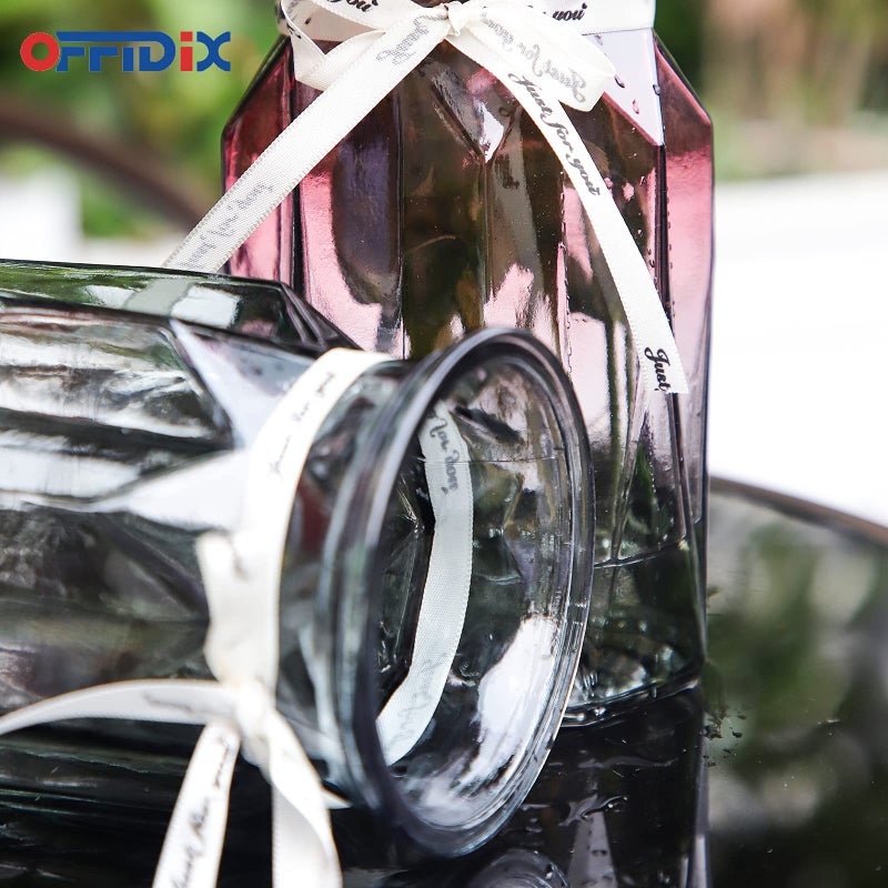 OFFIDIX Glass Vase  Geometric Faceted Design Flower Vase for Weddings  Events  Decorating  Arrangements  Office  or Home Decor - Image 3
