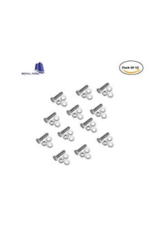 Royal Apex Royal Apex 12 pcs Hex Head Screw Bolts Nuts & Washers Fully Thread GI Plain Finish Bolt Set. (10, 70MM)  - Image 3