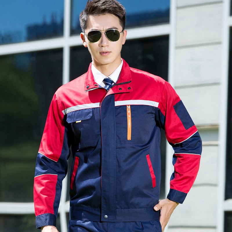 Work Clothes Set For Men, Long-Sleeved, Wear-Resistant, Women'S Auto Repair Clothes, Workshop Workwear, Labor Protection Clothing, Custom Printed And Embroidered Work Clothes - Image 3