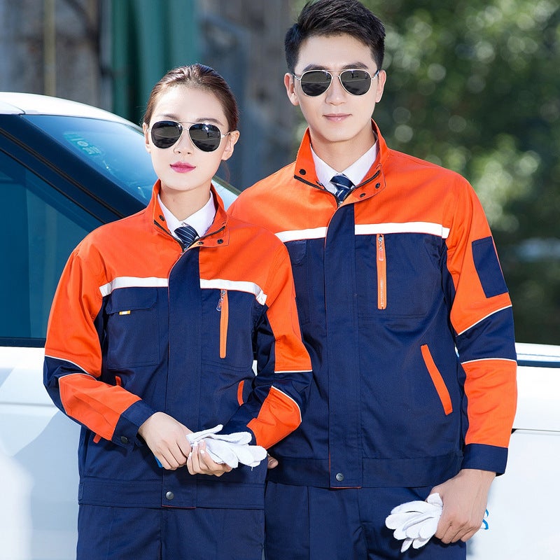 Work Clothes Set For Men, Long-Sleeved, Wear-Resistant, Women'S Auto Repair Clothes, Workshop Workwear, Labor Protection Clothing, Custom Printed And Embroidered Work Clothes - Image 4
