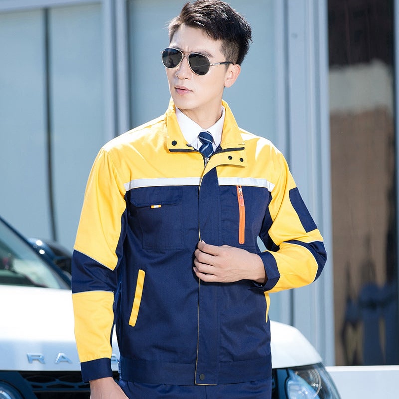 Work Clothes Set For Men, Long-Sleeved, Wear-Resistant, Women'S Auto Repair Clothes, Workshop Workwear, Labor Protection Clothing, Custom Printed And Embroidered Work Clothes - Image 5