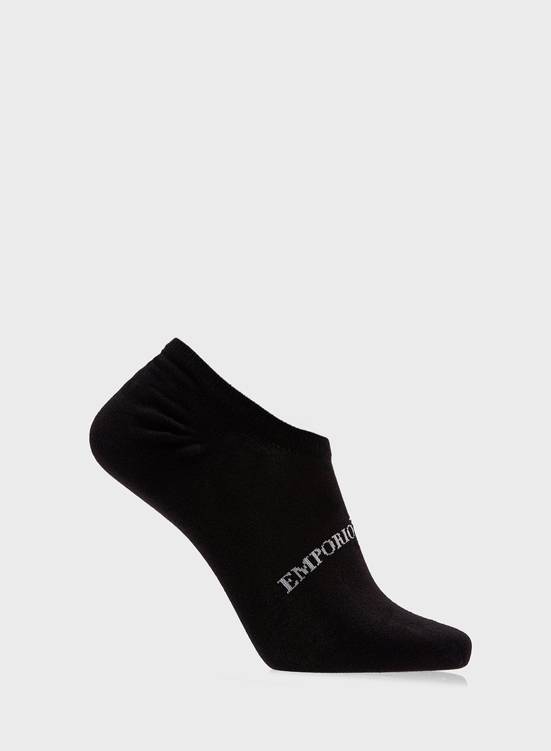 EMPORIO ARMANI 3 Pack Logo Ankle Socks  - Image 4
