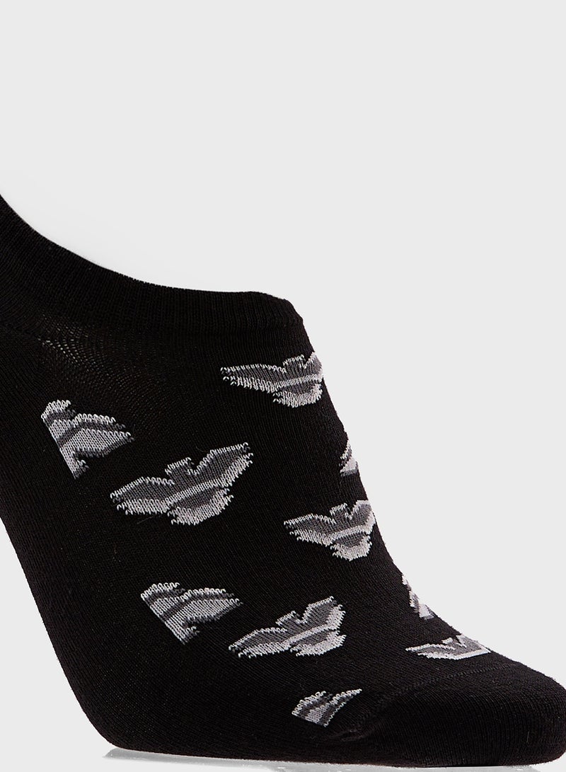 EMPORIO ARMANI 3 Pack Logo Ankle Socks  - Image 5