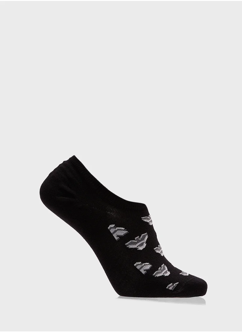 امبوريو ارماني 3 Pack Logo Ankle Socks