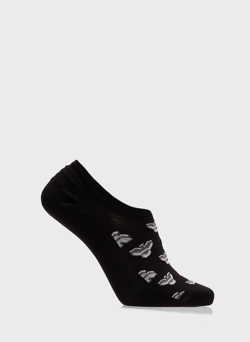 EMPORIO ARMANI 3 Pack Logo Ankle Socks  - Image 2
