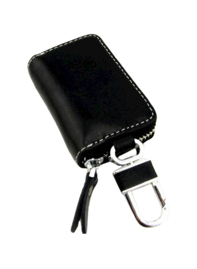 NIBEMINENT Landrover Leather Ring Holder Cover Car Auto Coin Zipper Keychain 