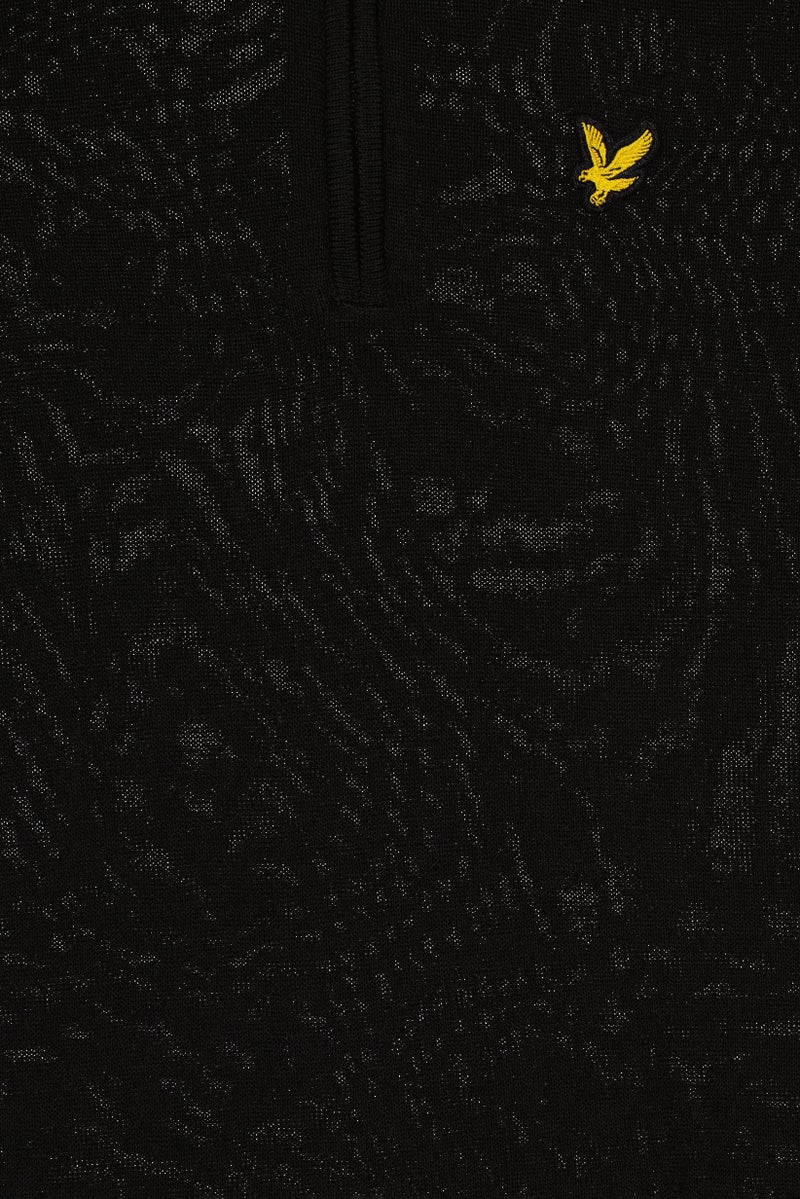 Lyle & Scott Women Mock Neck Long Sleeves Embroidered Logo Sweater, Black - Image 3