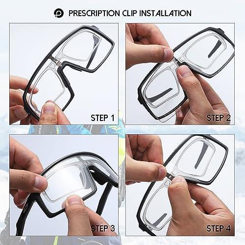 PapaViva Insert Clip-On RX Prescription Lens Carrier for Oakley Sutro/Sutro Lite/Sutro Lite Sweep/Sutro S/Sutro Ti OO9406 OO9406A OO9463 OO9463A OO9465 OO9462 OO6013 - Grey - Image 4