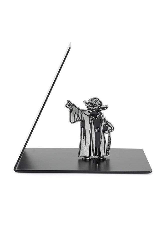 rongji jewelry Premium Heavy-Duty Metal Bookend - Black L-Shaped Bookend Supports on Office Desk, Creative Gift for Dad and Lover (Master)  - Image 1
