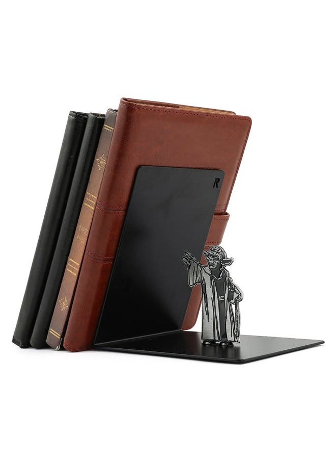 rongji jewelry Premium Heavy-Duty Metal Bookend - Black L-Shaped Bookend Supports on Office Desk, Creative Gift for Dad and Lover (Master)  - Image 2