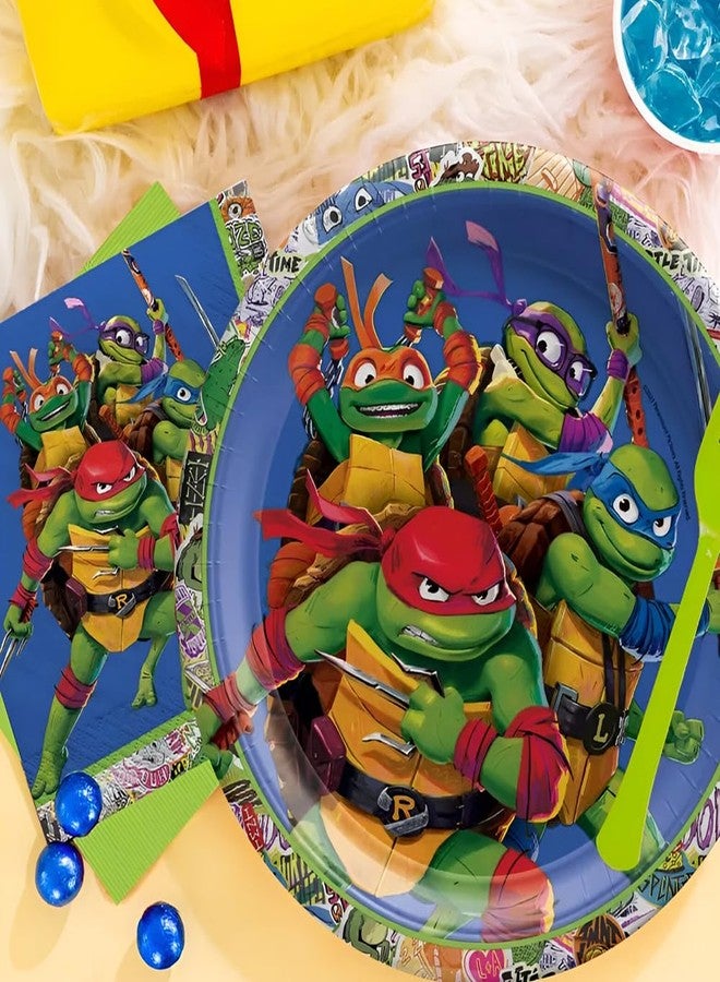 Amscan Multicolor TMNT: Mutant Mayhem Luncheon Napkins - 6.5" x 6.5" (Pack of 16) - Fun Design, Premium Quality & Eco-Friendly Material - Perfect for Kids' Party - Image 3