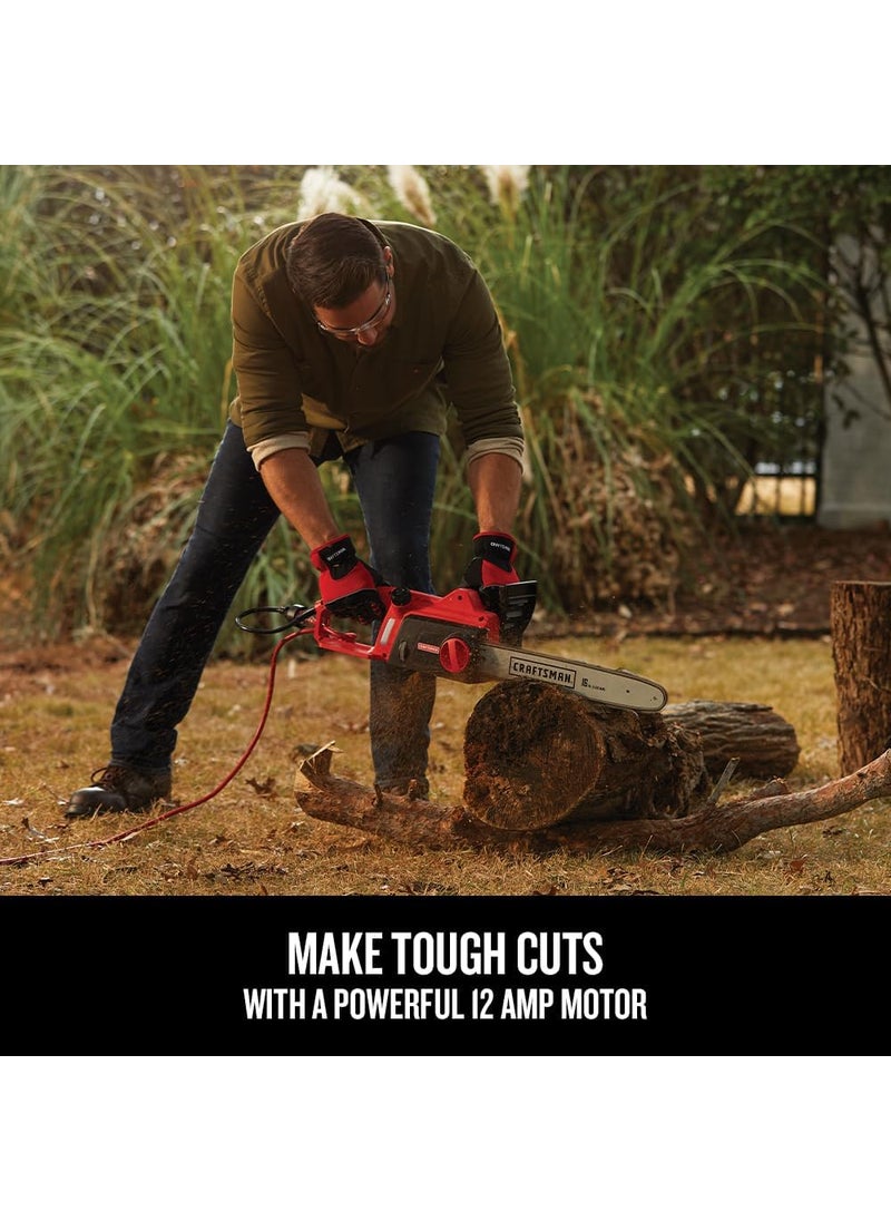 CRAFTSMAN CRAFTSMAN Electric Chainsaw 16 Inch 12 Amp Corded CMECS600  - Image 2
