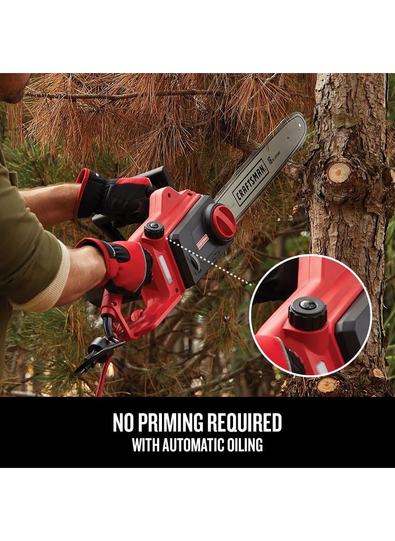 CRAFTSMAN CRAFTSMAN Electric Chainsaw 16 Inch 12 Amp Corded CMECS600  - Image 4