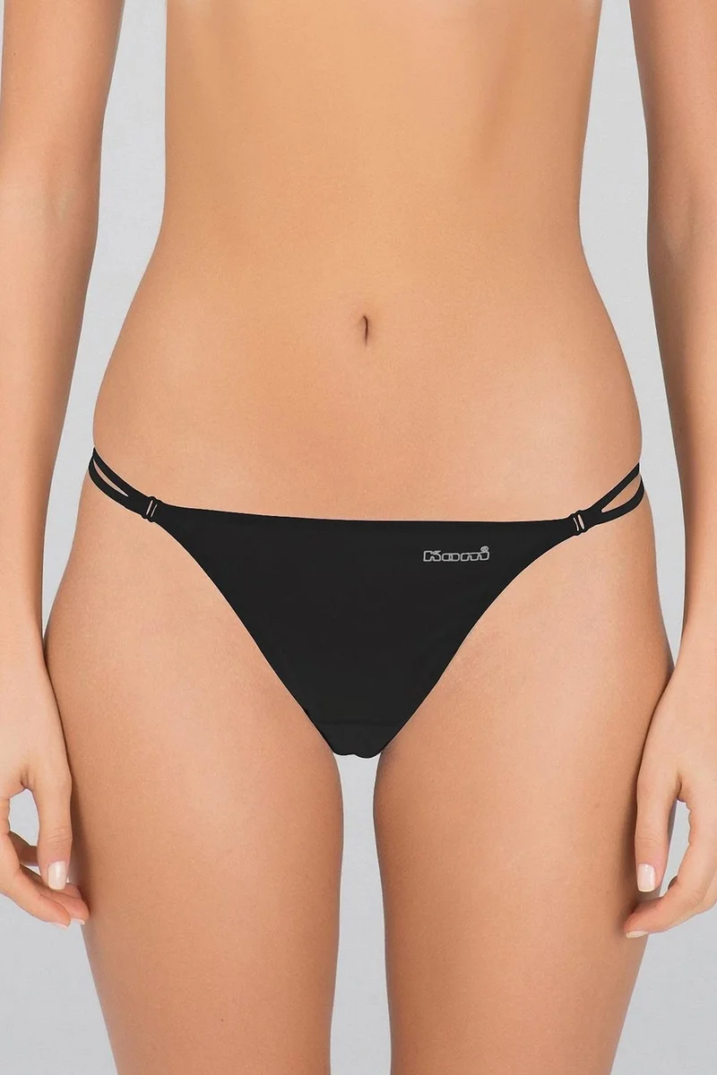 KOM Patternless Cotton Modal Women's Slip Panties Basic Thong 2-Piece