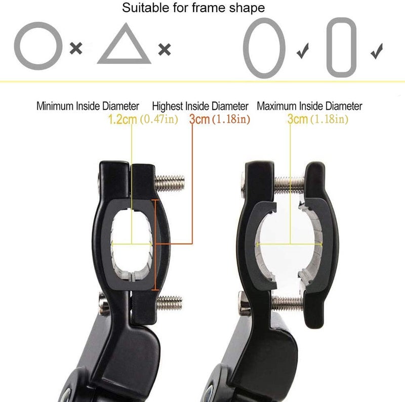 TOPCABIN Bike Kickstand Adjustable Aluminium Alloy Bicycle Kickstand Bike Side Kickstand Fit for 22" 24" 26" 28" Mountain Bike Road Bike/BMX/MTB (Black for 22-24-26-27-28 inch bike) - Image 4