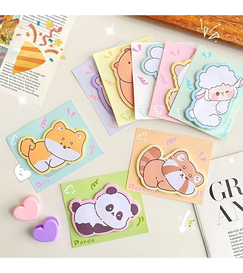 16 Cute Cartoon Animal Sticky Note Set 480 Sheets Whimsical Designs Self Adhesive Paper Stickers For Notes Reminders Learning Office Rewards School Supplies - Image 2