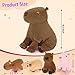 Ditucu 5Pcs Capybara Stuffed Animal Mommy 157 inch with 4 Mini Babies 55 inch Family Set Cute Plushies Toys Gifts for Kids - Image 4