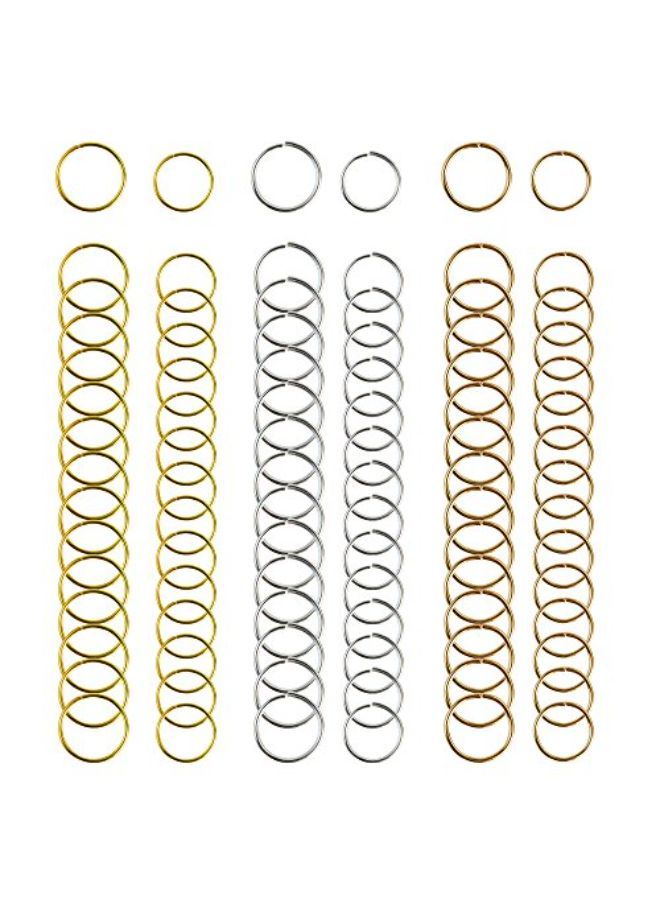 Nydotd 180 Pieces Hair Rings Braid Rings Hair Loop Clips Hair Hoops, 3 Colors, 2 Sizes Women Fashion Hip-Hop Diy Braid Rings Hair Clip Accessories For Hair And Dreadlocks  - Image 1