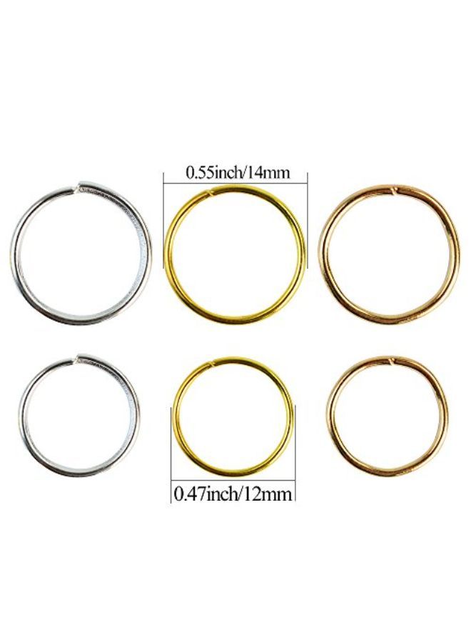 Nydotd 180 Pieces Hair Rings Braid Rings Hair Loop Clips Hair Hoops, 3 Colors, 2 Sizes Women Fashion Hip-Hop Diy Braid Rings Hair Clip Accessories For Hair And Dreadlocks  - Image 2