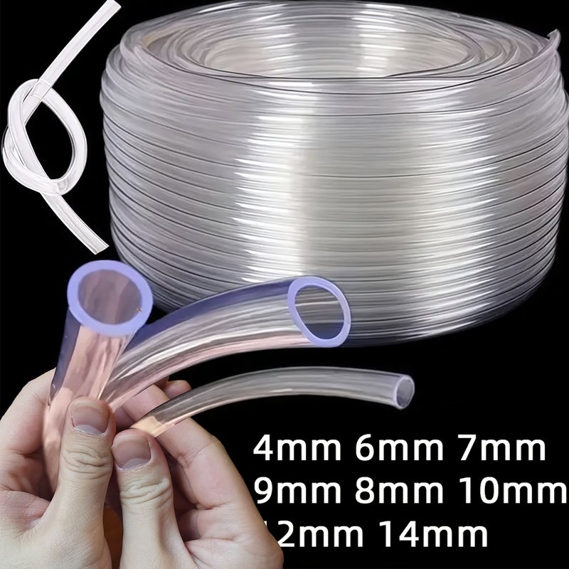 مجموعة أنابيب PVC شفافة 10 مم × 12 مم بطول 5 أمتار خرطوم مرن للحديقة وحوض السمك - Image 1