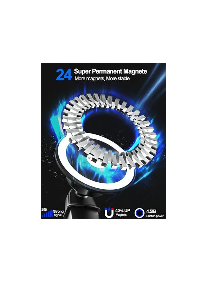 Green Tiger Fits MagSafe Car Mount CD Slot, Magnetic Phone Holder for Car CD Player, Car Accessories Car Magnet Cell Phone Mount for iPhone 16/15/14/13/12 Pro Max Plus Mini & Smartphone - Image 2