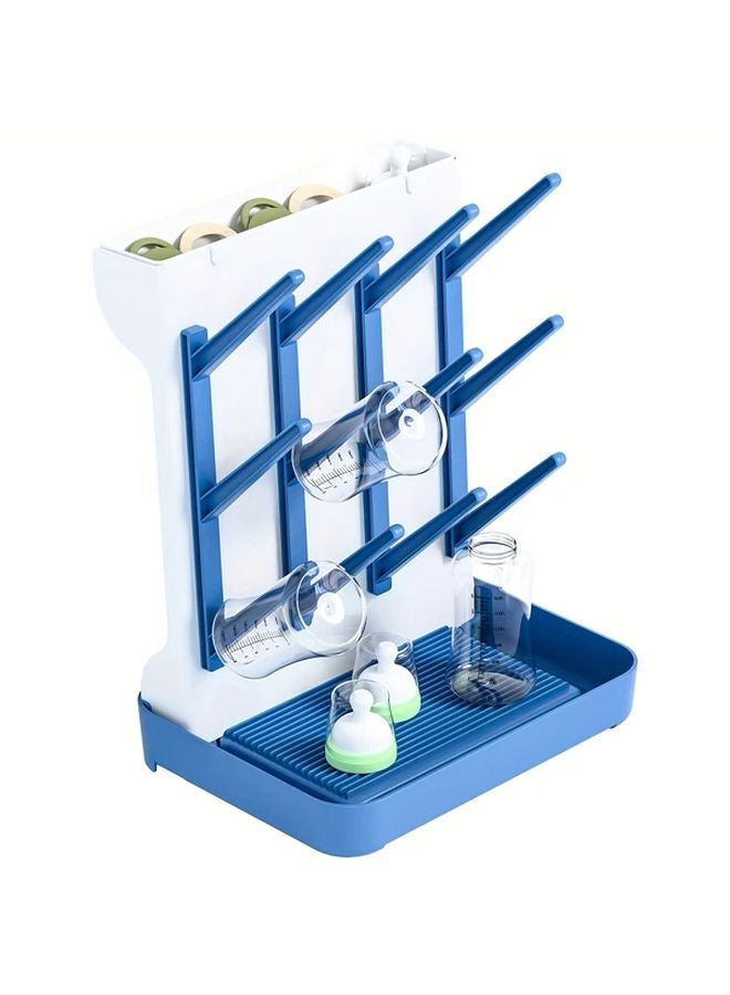 Gray Baby Bottle Drying Rack Multi Layer Hanging Air Dry System Large Capacity Wall Mountable - Image 5