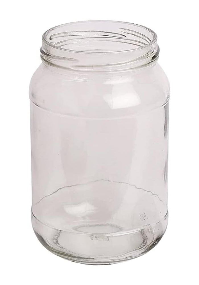 Mkd2 Rise BHARAT SOURCE Glass Jar With Cap - 500 Gm, Set of 6, Transparent - Image 3