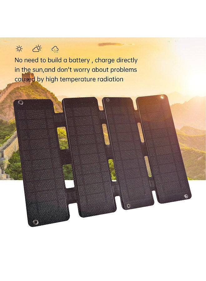13W 5V Foldable Solar Panel Portable Solar Power Monocrystalline Silicone Solar Charger Mini High Efficiency Solar Module with Dual USB Output  - Image 1