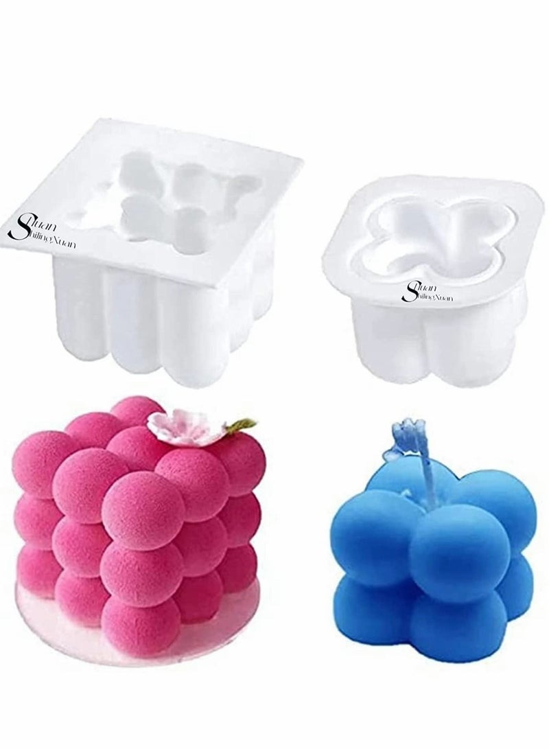 كابتن تيك 2 Pieces 3D Soy Candles Mould, Handmade Soap Ornament DIY Cake Silicone Molds, Wax Aromatherapy Plaster Moulds, Candle Making Kits for DIY Crafts Making Handicrafts Candle Decorations KSA | Riyadh, Je - Image 3