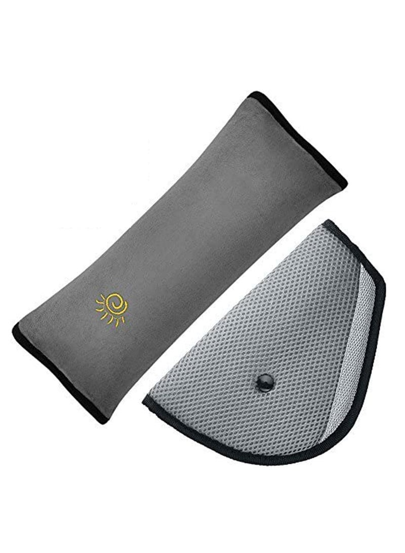 Seat Belt Adjuster and Seatbelt Pillow for Kids Travel, Neck Support Headrest Cover Child,Car Strap Cushion Pads Children Baby Adult - Image 2