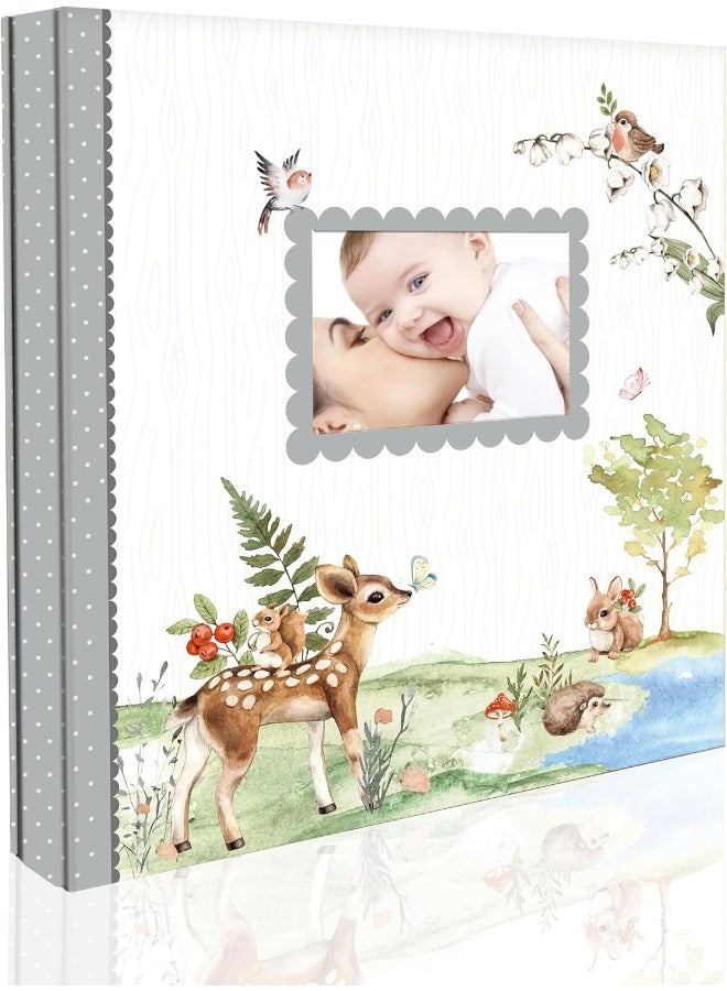 Holoary Baby Photo Album 4x6 500 Photos, Newborn Baby Keepsake Gifts for Baby Boy/Girl and New Parents, Woodland Animals Design Baby Photo Albums - Image 1