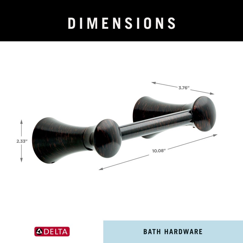 Delta Delta Lahara (1-Pack) Toilet Paper Holder Venetian Bronze Tissue Roll Holder for Bathroom Organization and Storage Pivoting Toilet Tissue Holder Wall Bathroom Accessories 73850-RB - Image 3