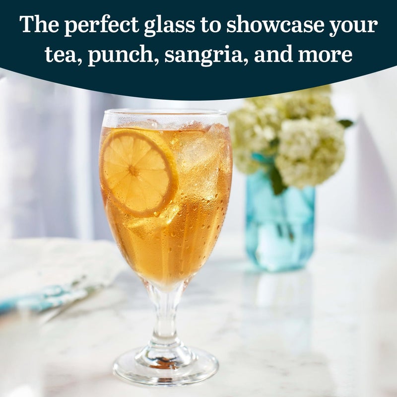 Libbey Classic Clear Glass Goblets Set of 12, Dishwasher Safe Drinking Goblets for Iced Tea, Sangria, and More, Ideal Goblet Glassware for Parties - Image 4