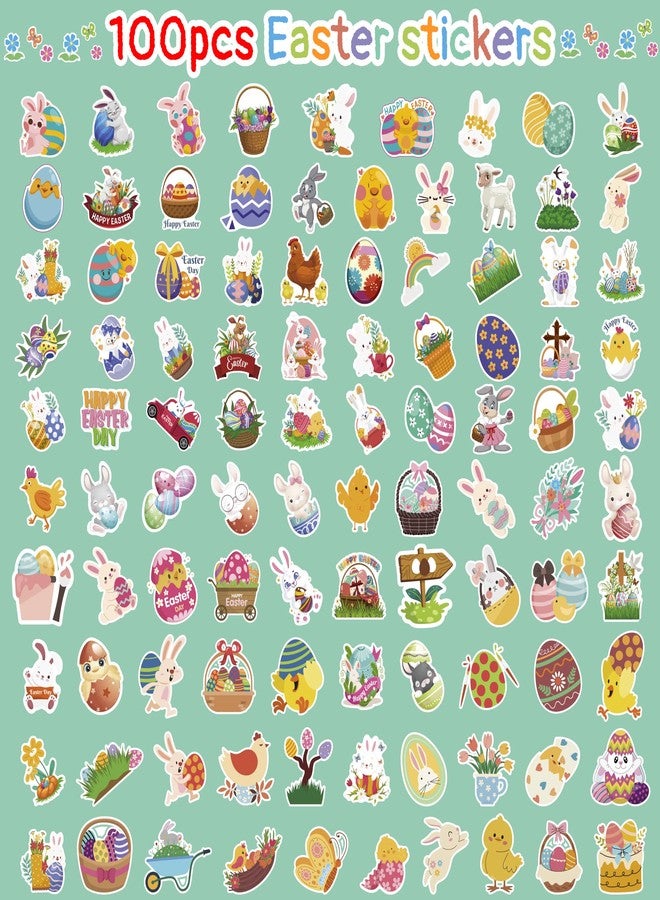 JXSDWANG Easter Egg Stuffers - 100 PCS Easter Stickers for Kids | Egg Bunny Games Crafts Activities Party Favors Basket Stuffers - Kids Gifts for Boys Girls - Image 3