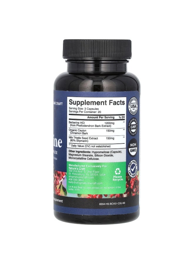 Natures Craft Nature's Craft, Berberine, 60 Capsules (Packaging may vary) - Image 2