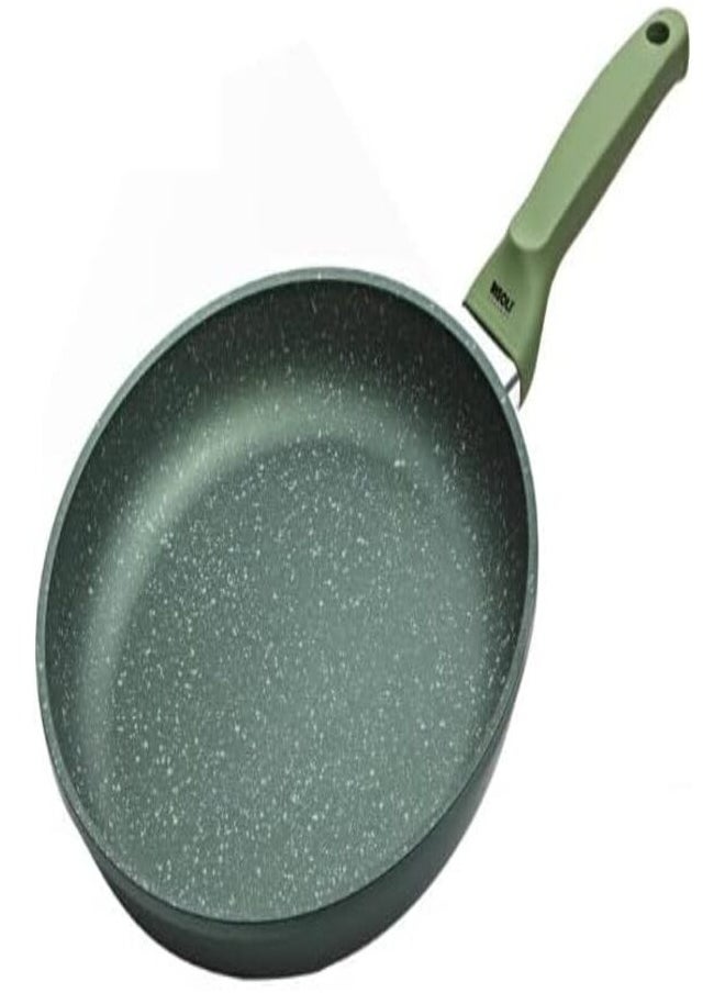 برايت ستون Risoli 20cm Dr. Green Fry Pan – Italian-Made Non-Stick Frying Pan with Triple Layer Greenstone Coating, Scratch-Resistant, PFOA and Nickel Free  - Image 4