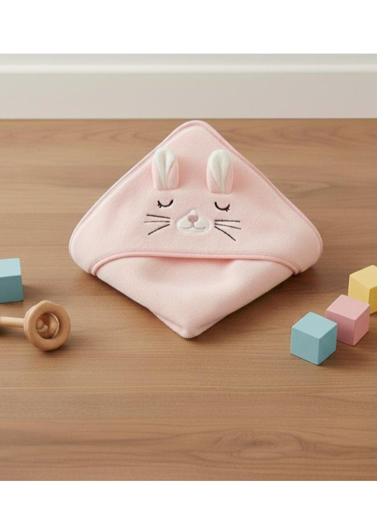 مناشف أطفال فاخرة وفائقة الامتصاص وناعمة للغاية | منشفة استحمام ناعمة ومحبوبة لحديثي الولادة والأطفال الصغار حتى عمر سنتين | لون زهري - Image 2