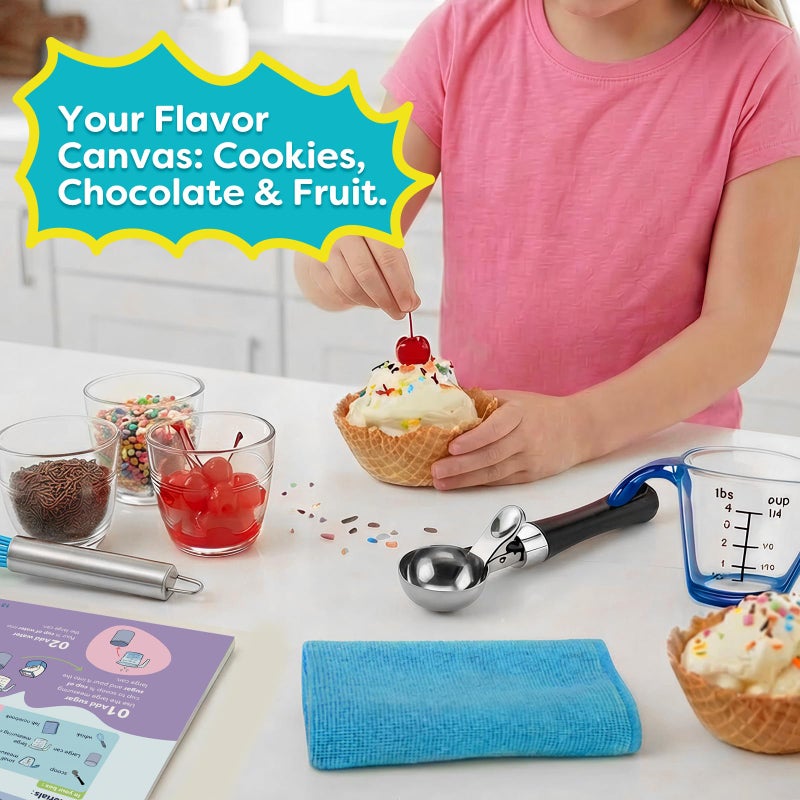 Aizweb Ice Cream Maker for Kids-Science Kit to Make Your Own Real Ice Cream|STEM Educational Science Experiments,Birthday Gifts for Boys&Girls Ages 5â€“14|Includes Visual Recipes,Scoop,Cans&Whisks - Image 5