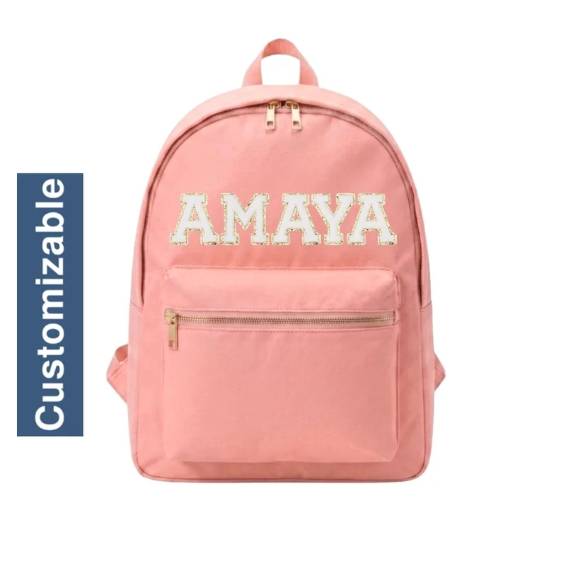 القبيلة السعيدة Personalised Backpack, Peachy Pink