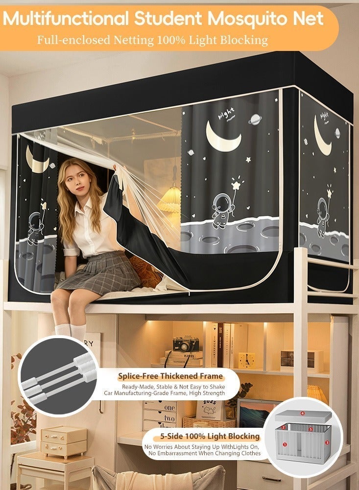 نامالو مظلات سرير، ستائر، ستائر تعتيم، ستائر خيمة سرير فردية، قماش تظليل للطلاب، مظلة سرير، ناموسية، نوم الطلاب، حماية الخصوصية - Image 1