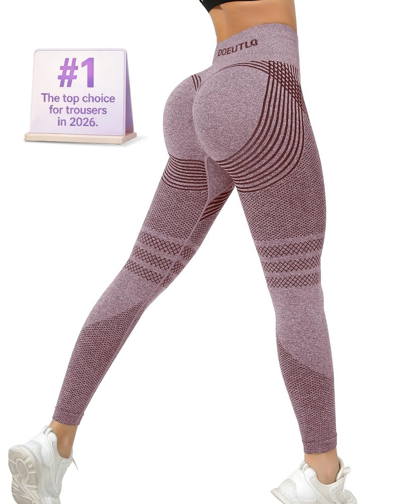 DOEUTLQ 3D Compression Leggings Anti Cellulite for Women Body Sculpt Cellulite Leggings Compression Metabolic Booster (US, Alpha, Medium, Regular, Regular, Purple) - Image 1