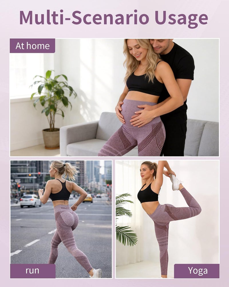DOEUTLQ 3D Compression Leggings Anti Cellulite for Women Body Sculpt Cellulite Leggings Compression Metabolic Booster (US, Alpha, Medium, Regular, Regular, Purple) - Image 2