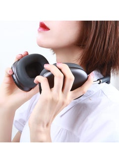 ماركة غير محددة وسائد الأذن لـ AirPods Max سماعات الأذن استبدال وسائد الأذن تغطي الأذن مع رغوة الذاكرة الجلدية البروتينية والمغناطيس (أسود)  - Image 2